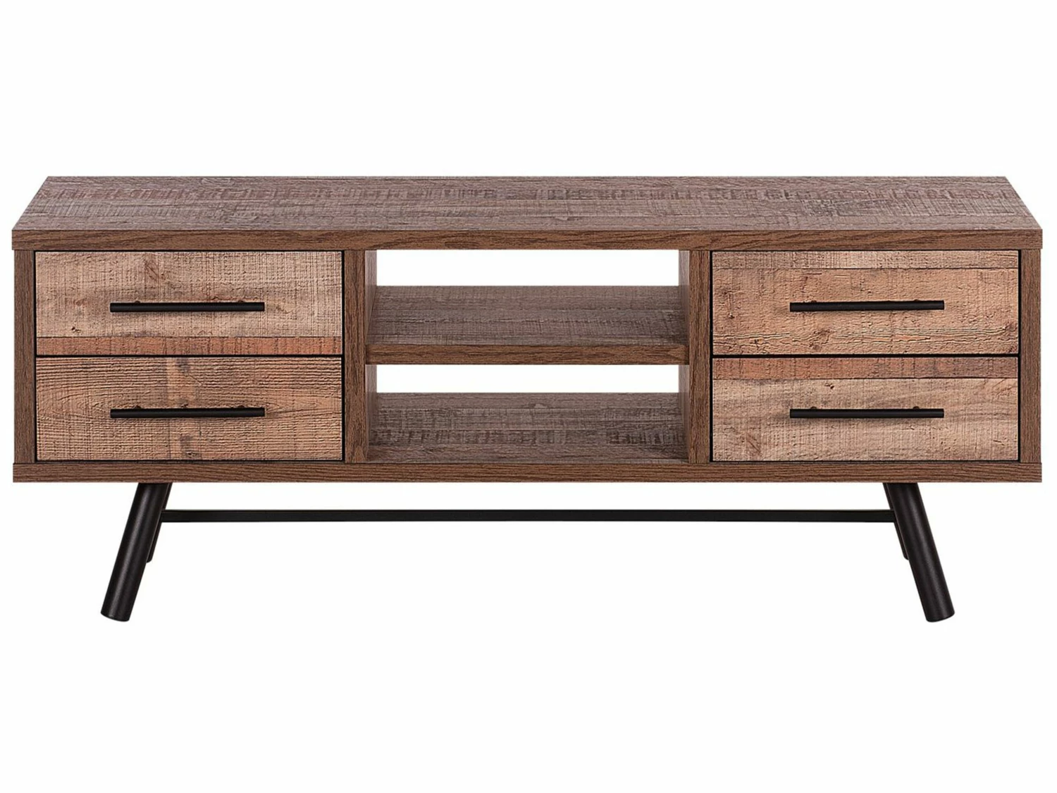 TV-Möbel Heller Holzfarbton Mit 4 Schubladen 127 X 40 X 51 Cm ATLANTA – Bild 5