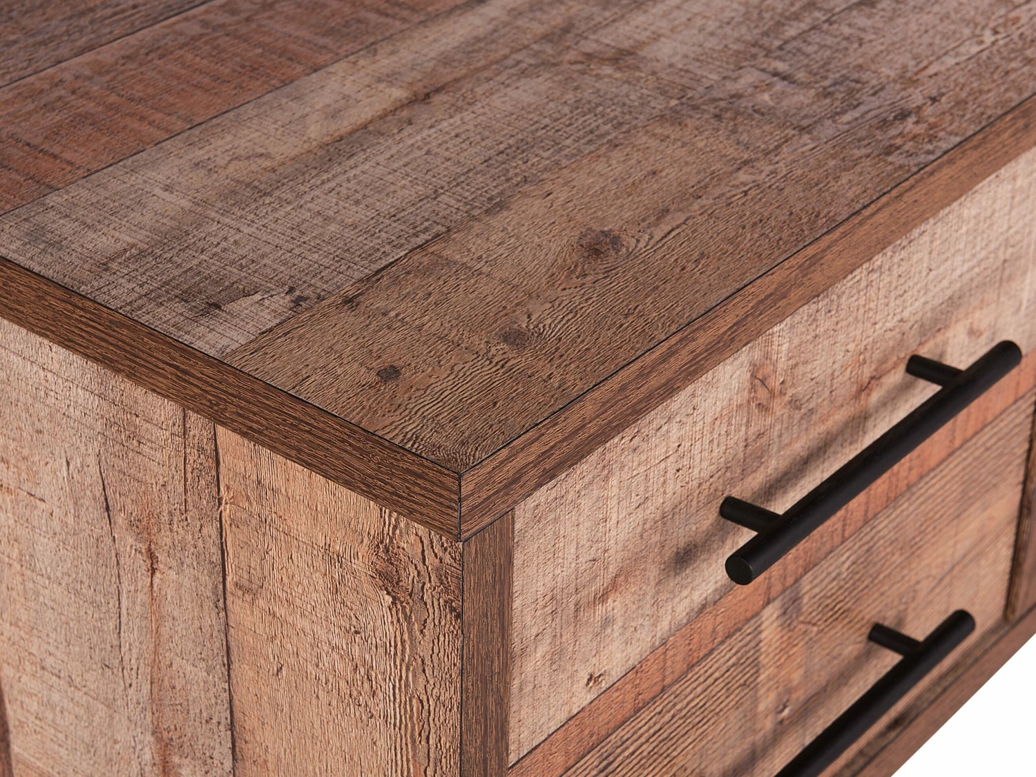 TV-Möbel Heller Holzfarbton Mit 4 Schubladen 127 X 40 X 51 Cm ATLANTA – Bild 7