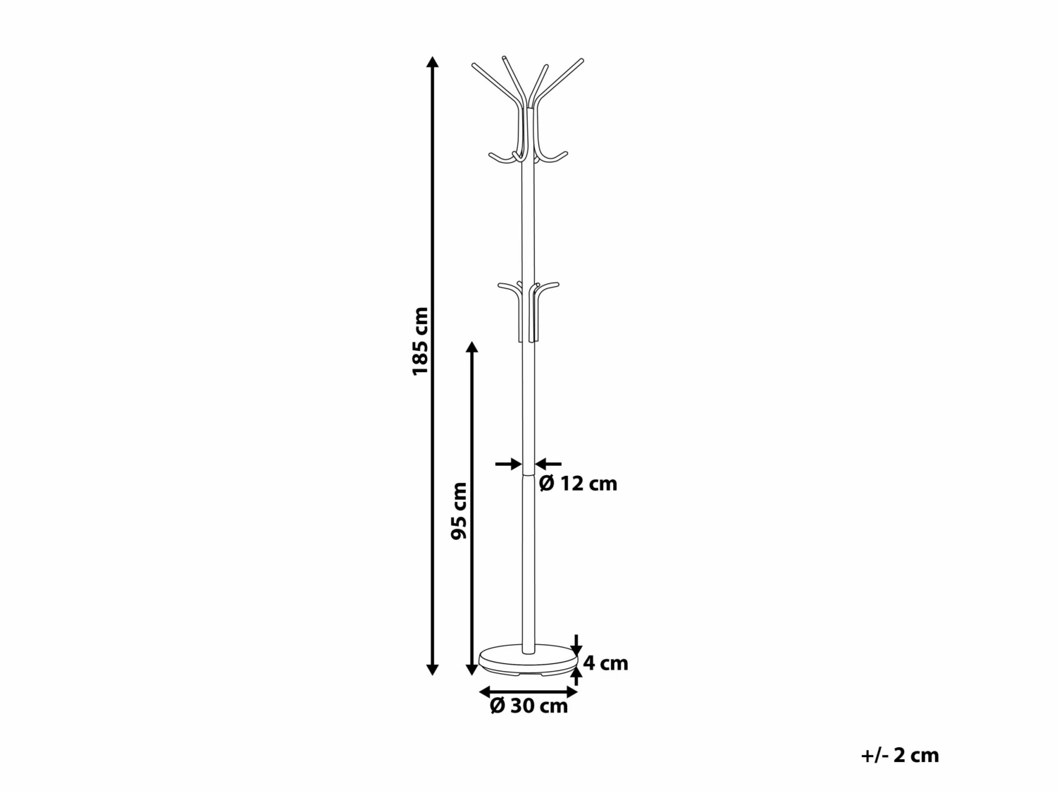 Kleiderständer Metall Schwarz 185 Cm CLAXTON – Bild 6