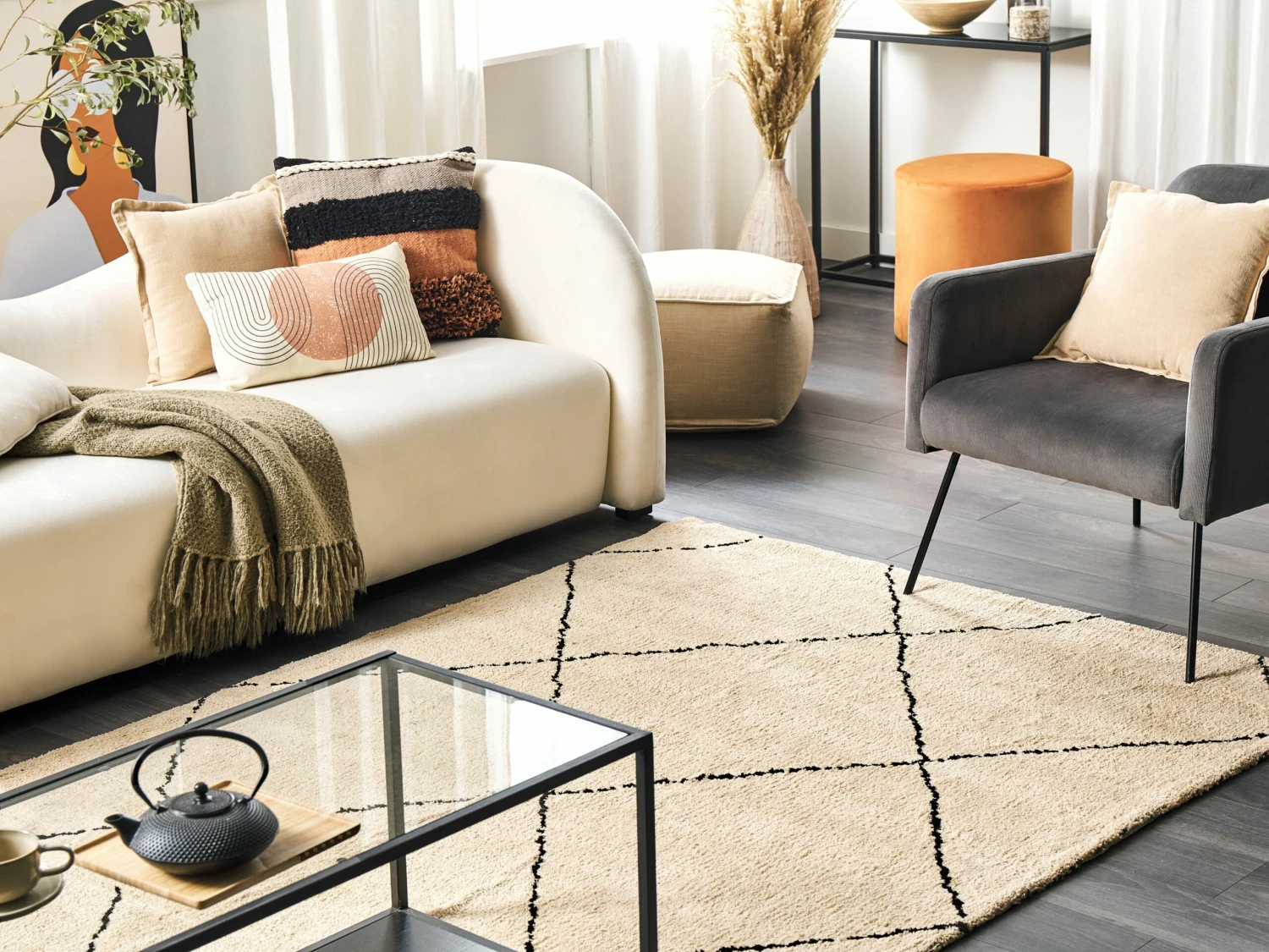 Couchtisch Grau Quadratisch 40 X 40 Cm CHESTER – Bild 4