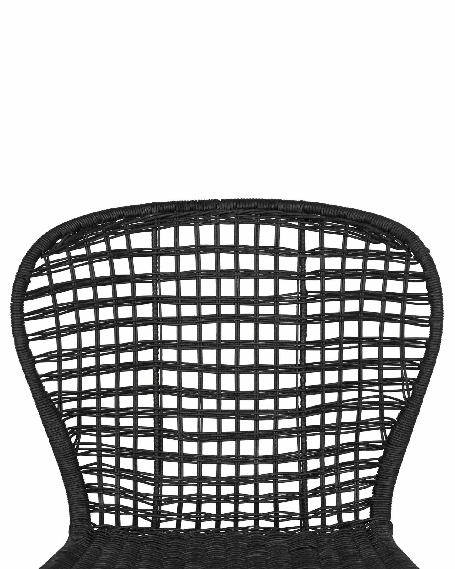 Rattanstuhl Schwarz 2er Set ELFROS – Bild 8