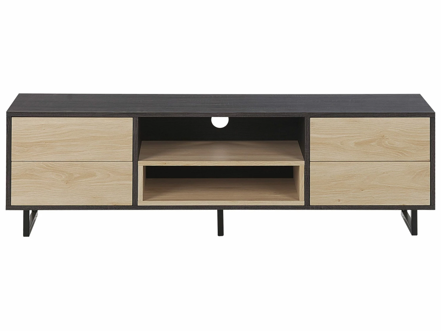 TV-Möbel Dunkler / Heller Holzfarbton 140 X 35 X 44 Cm MAINE – Bild 5