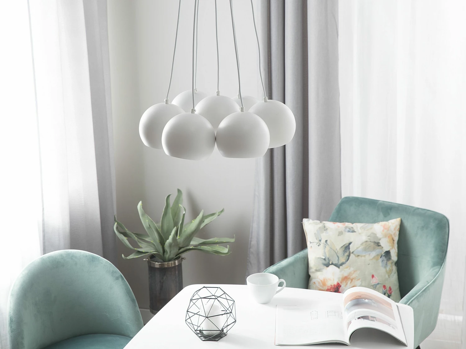 Esszimmerstuhl Samtstoff Mintgrün 2er Set JASMIN – Bild 6