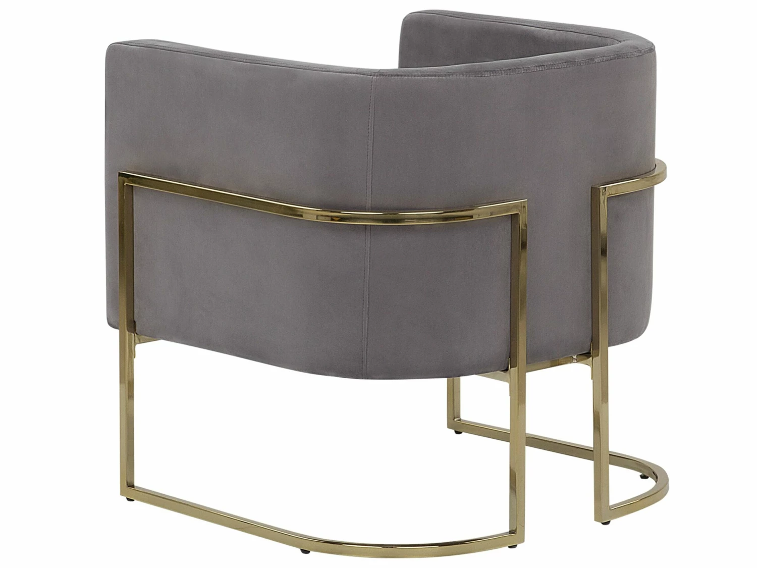 Sessel Samtstoff Taupe Goldenes Gestell SIRKKA – Bild 3