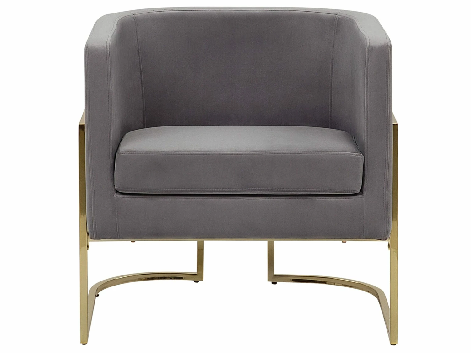 Sessel Samtstoff Taupe Goldenes Gestell SIRKKA – Bild 4