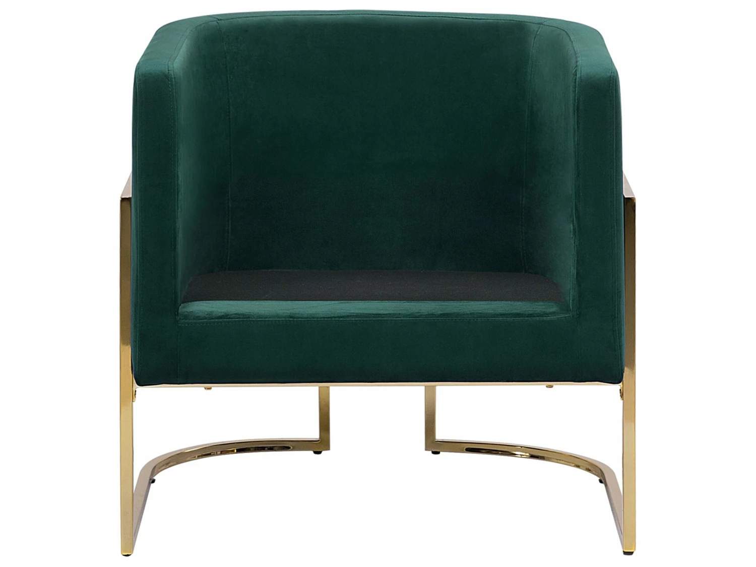 Sessel Samtstoff Dunkelgrün Goldenes Gestell SIRKKA – Bild 6