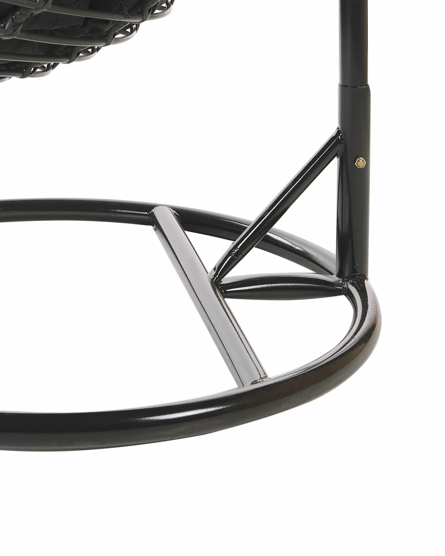 Hängesessel Mit Gestell ø 97 Cm Rattan Schwarz ASPIO – Bild 10