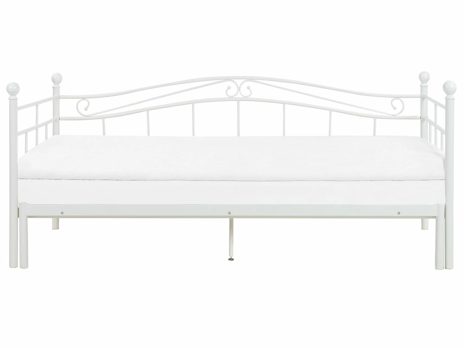 Metallbett Ausziehbar Weiß Lattenrost 80 X 200 Cm TULLE – Bild 8