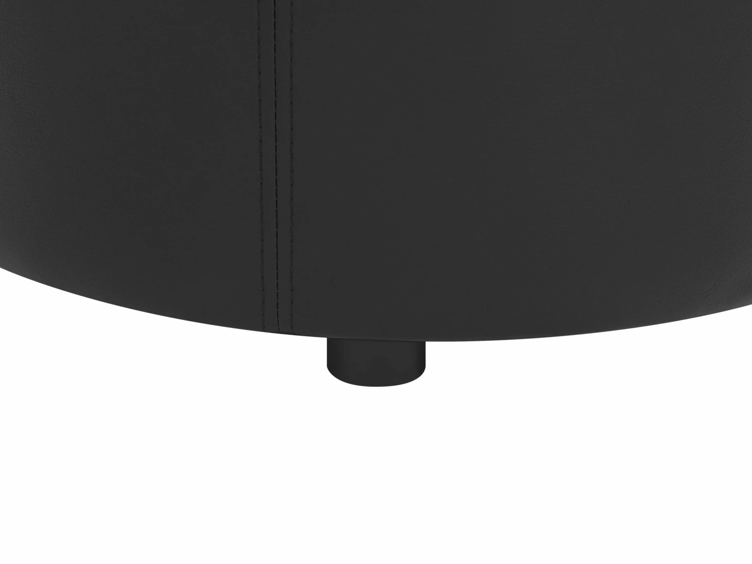 Pouf Mit Stauraum Kunstleder Schwarz ⌀ 38 Cm MARYLAND – Bild 6