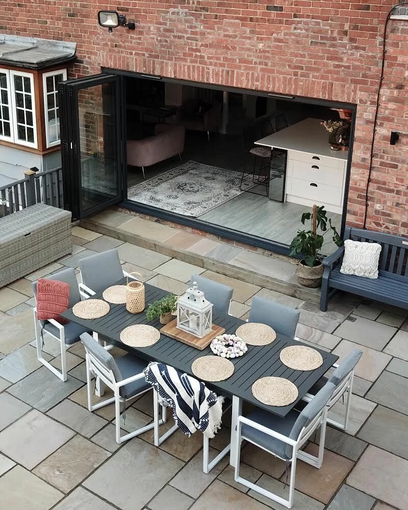 Gartenmöbel Set Aluminium Dunkelgrau 6-Sitzer PANCOLE – Bild 4