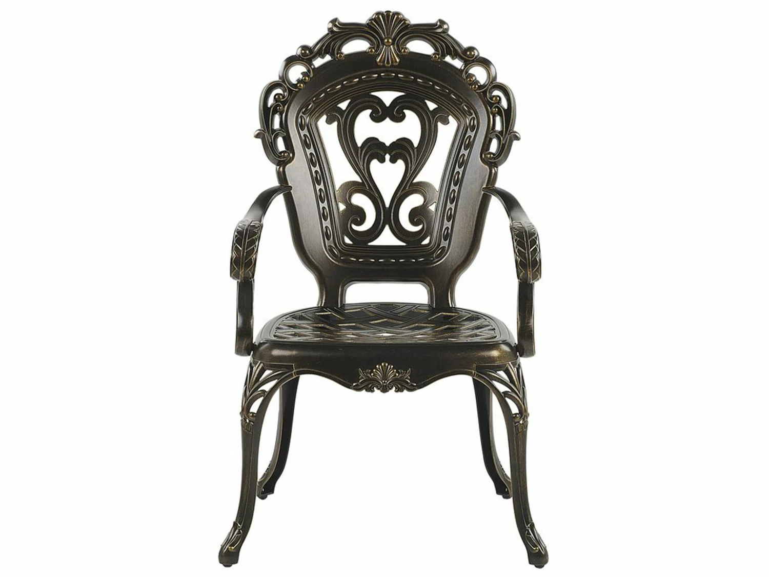 Gartenmöbel Set Aluminium Dunkelbraun 4-Sitzer SAPRI – Bild 10