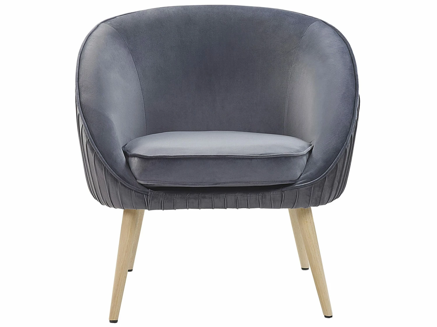 Sessel Samtstoff Grau TROMSO – Bild 3