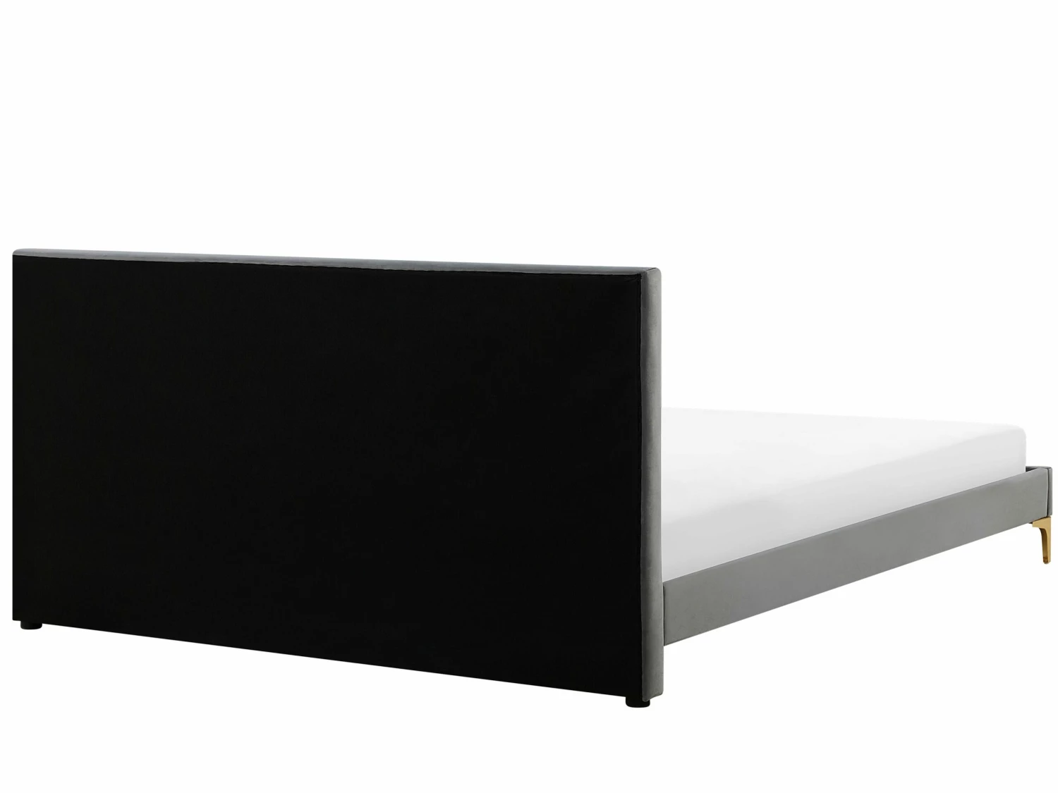 Doppelbett Samtstoff Grau Lattenrost Verschiedene Größen LIMOUX – Bild 4