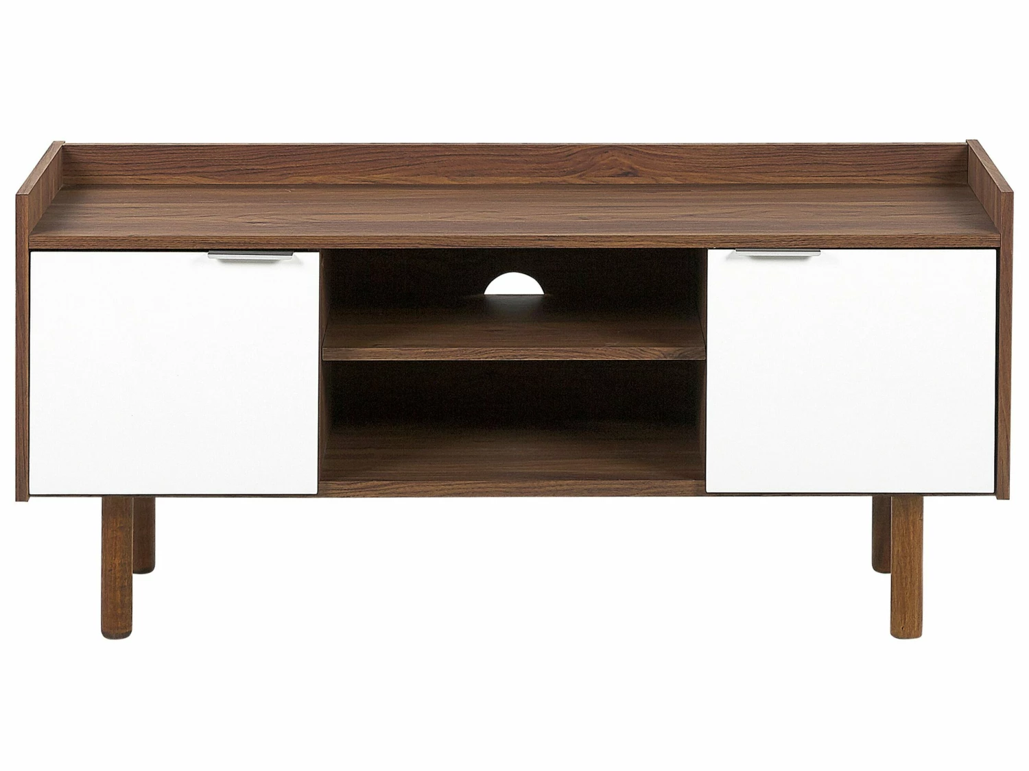 TV-Möbel Weiß / Dunkler Holzfarbton 118 X 40 X 56 Cm MADERA – Bild 4