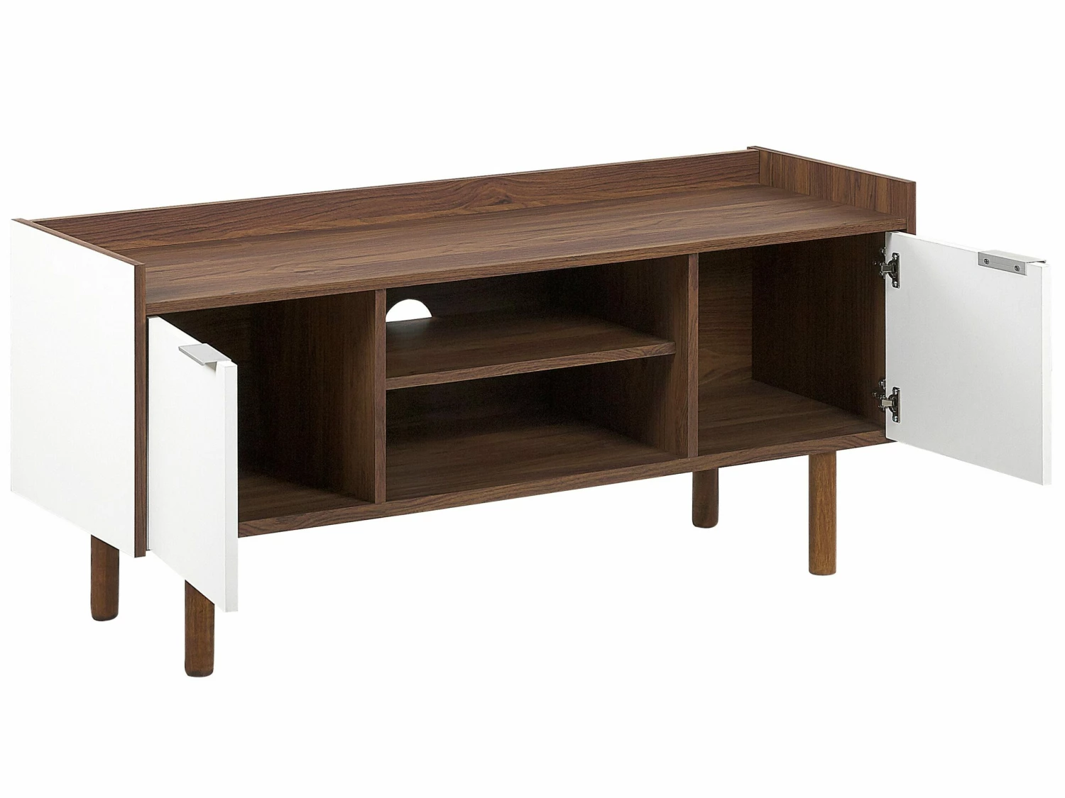TV-Möbel Weiß / Dunkler Holzfarbton 118 X 40 X 56 Cm MADERA – Bild 6