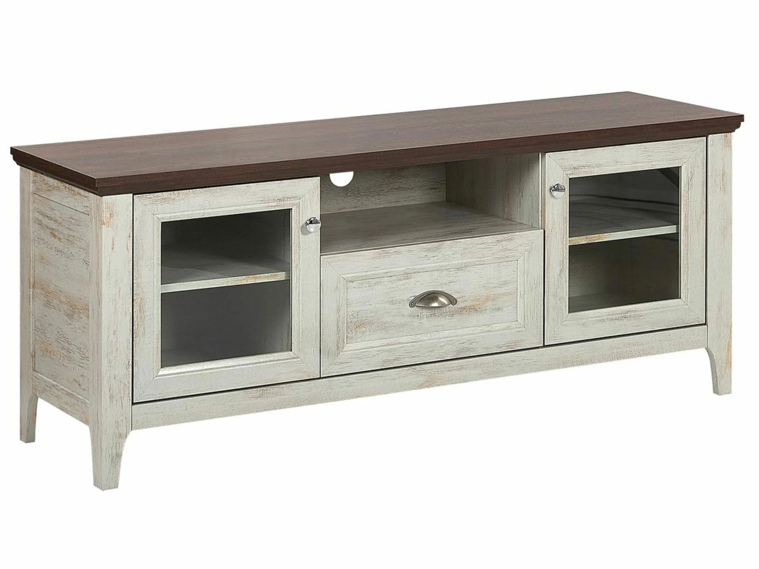 TV-Möbel Beige / Dunkler Holzfarbton 141 X 42 X 58 Cm MEDAN