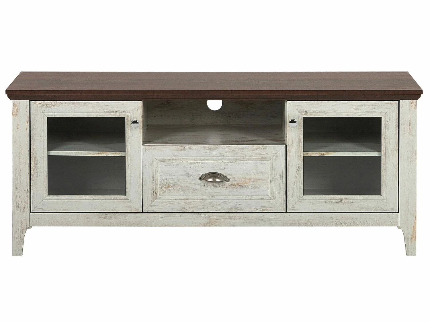 TV-Möbel Beige / Dunkler Holzfarbton 141 X 42 X 58 Cm MEDAN – Bild 5