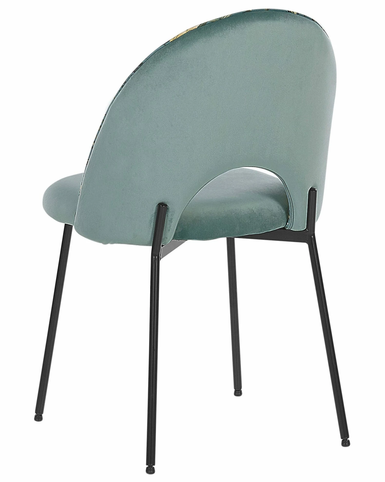 Esszimmerstuhl Samtstoff Hellgrün Blumenmuster 2er Set COVELO – Bild 6