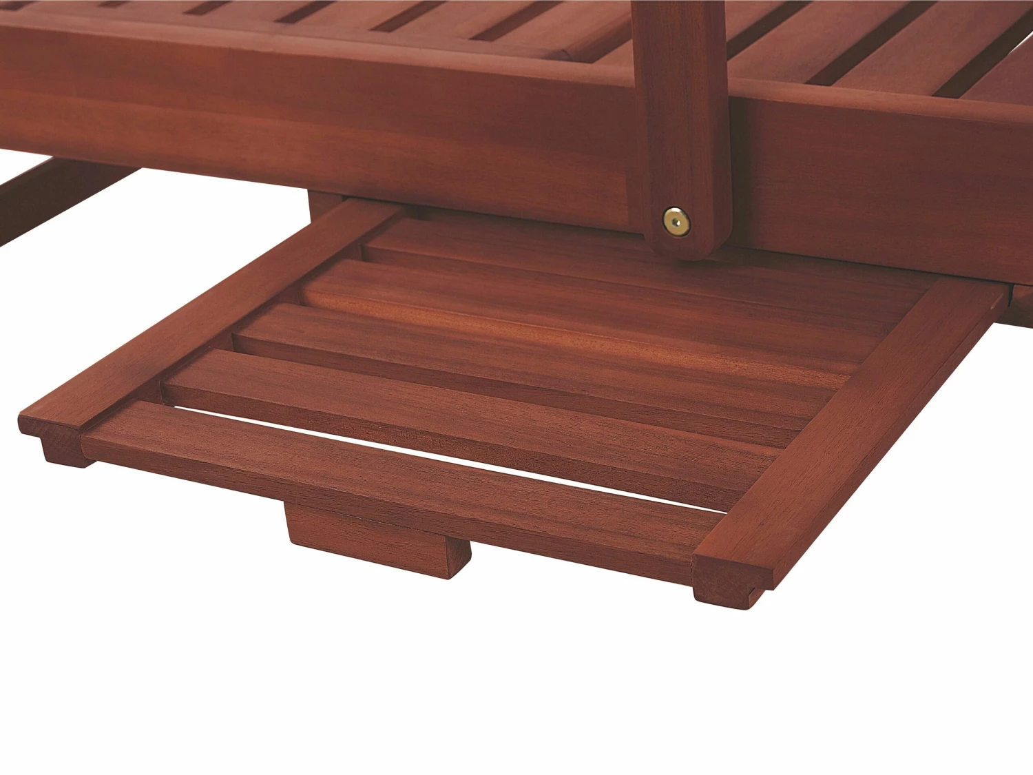 Gartenliege Akazienholz Dunkelbraun Rollbar TOSCANA – Bild 8