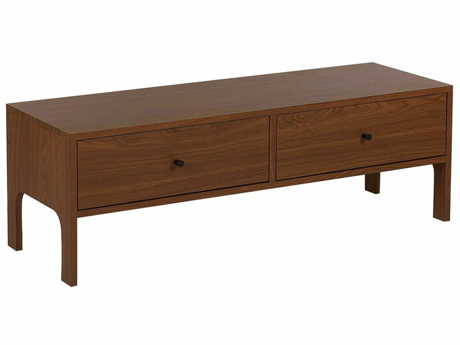 TV-Möbel Dunkler Holzfarbton Mit 2 Schubladen 120 X 40 X 40 Cm CORINA