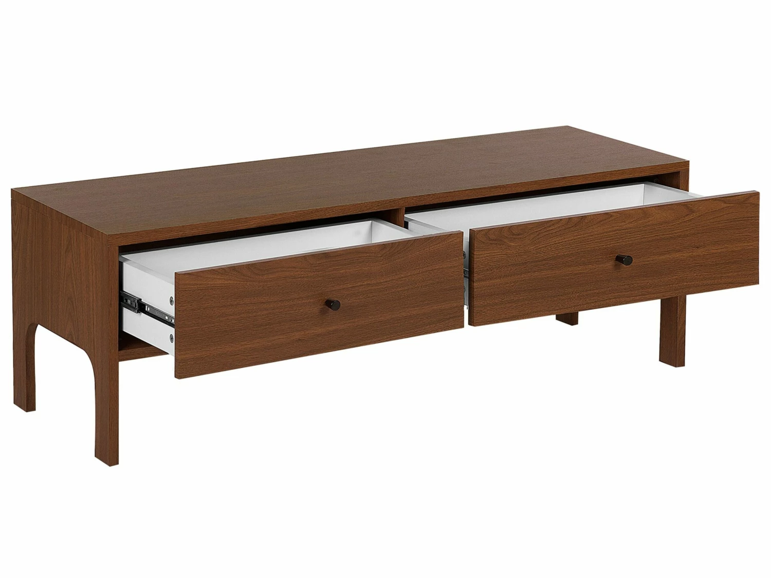 TV-Möbel Dunkler Holzfarbton Mit 2 Schubladen 120 X 40 X 40 Cm CORINA – Bild 6