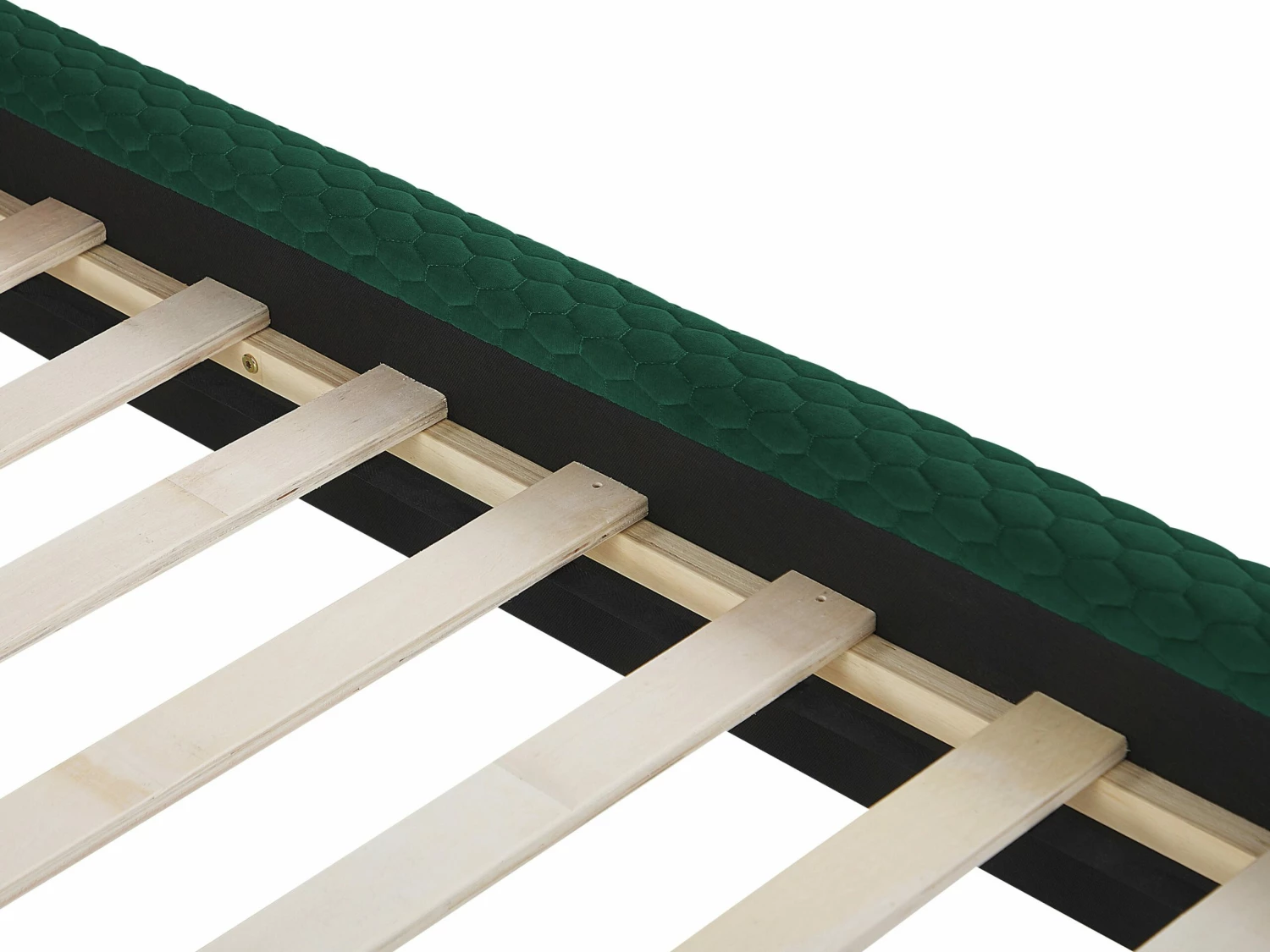 Polsterbett Samtstoff Dunkelgrün Lattenrost Verschiedene Größen BAYONNE – Bild 6
