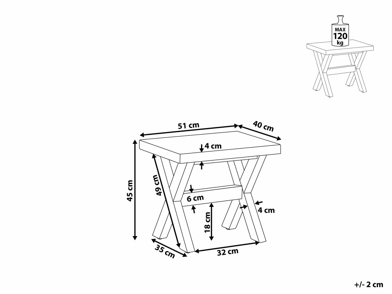 Hocker Faserzement / Akazienholz Grau / Heller Holzfarbton OLBIA – Bild 7
