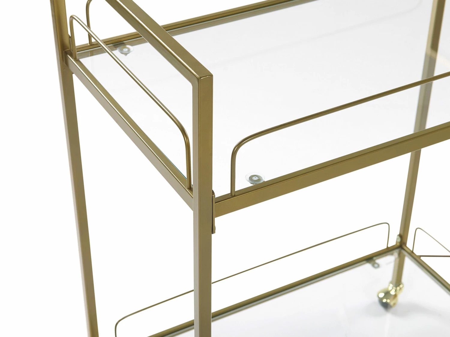 Servierwagen Metall / Glas Gold 2 Etagen VENETA – Bild 10