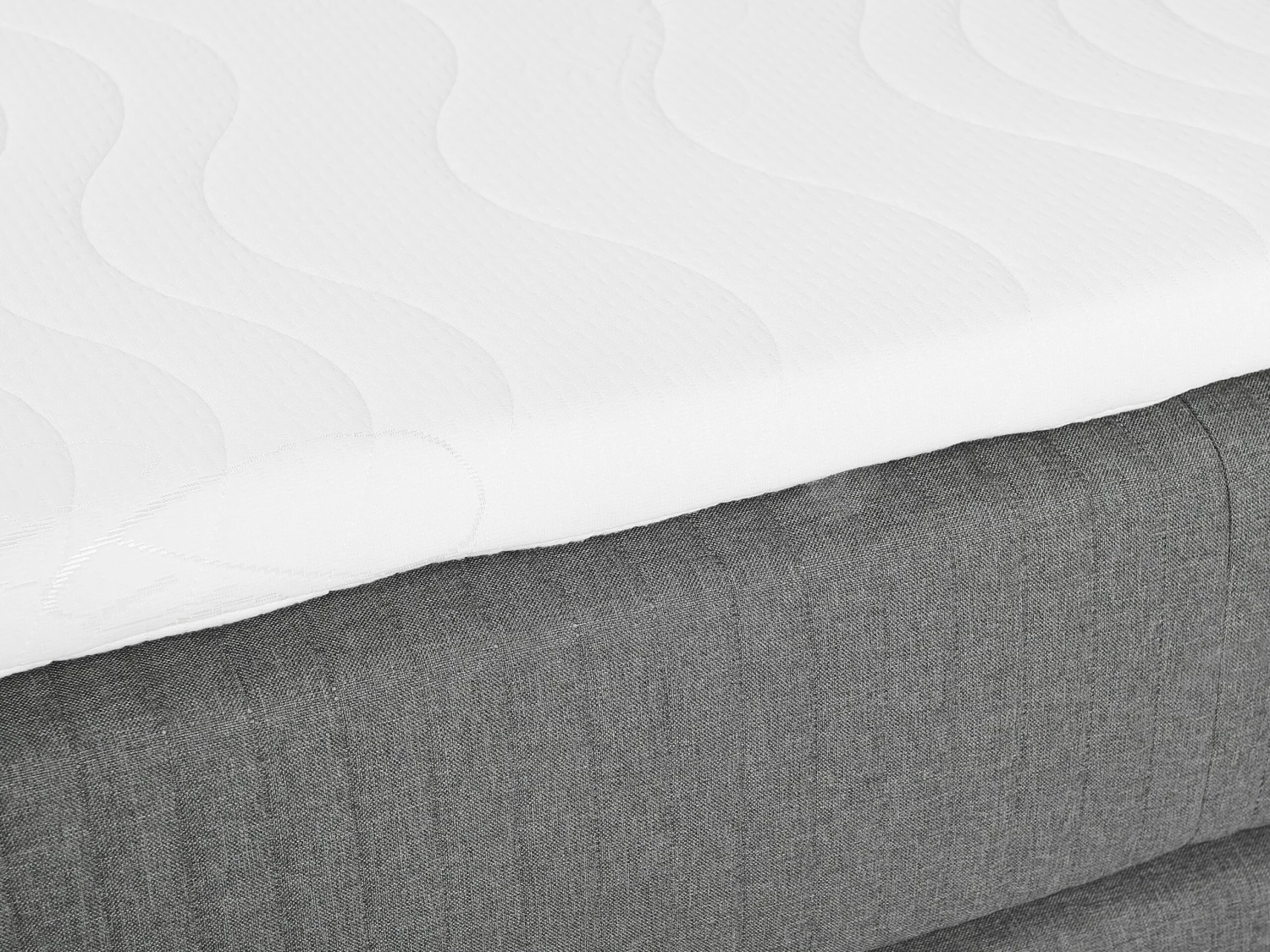 Boxspringbett Polsterbezug Hellgrau Verschiedene Größen MADAME – Bild 7