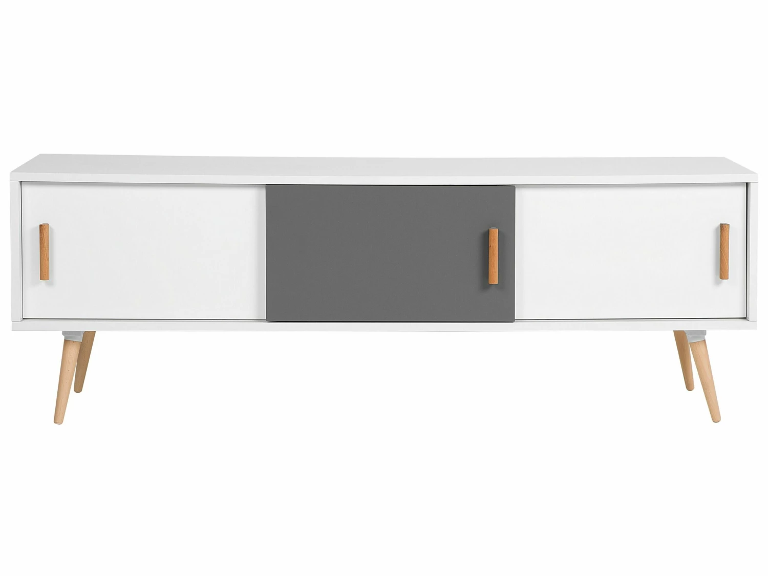 TV-Möbel Weiß / Grau 160 X 41 X 56 Cm INDIANA – Bild 6