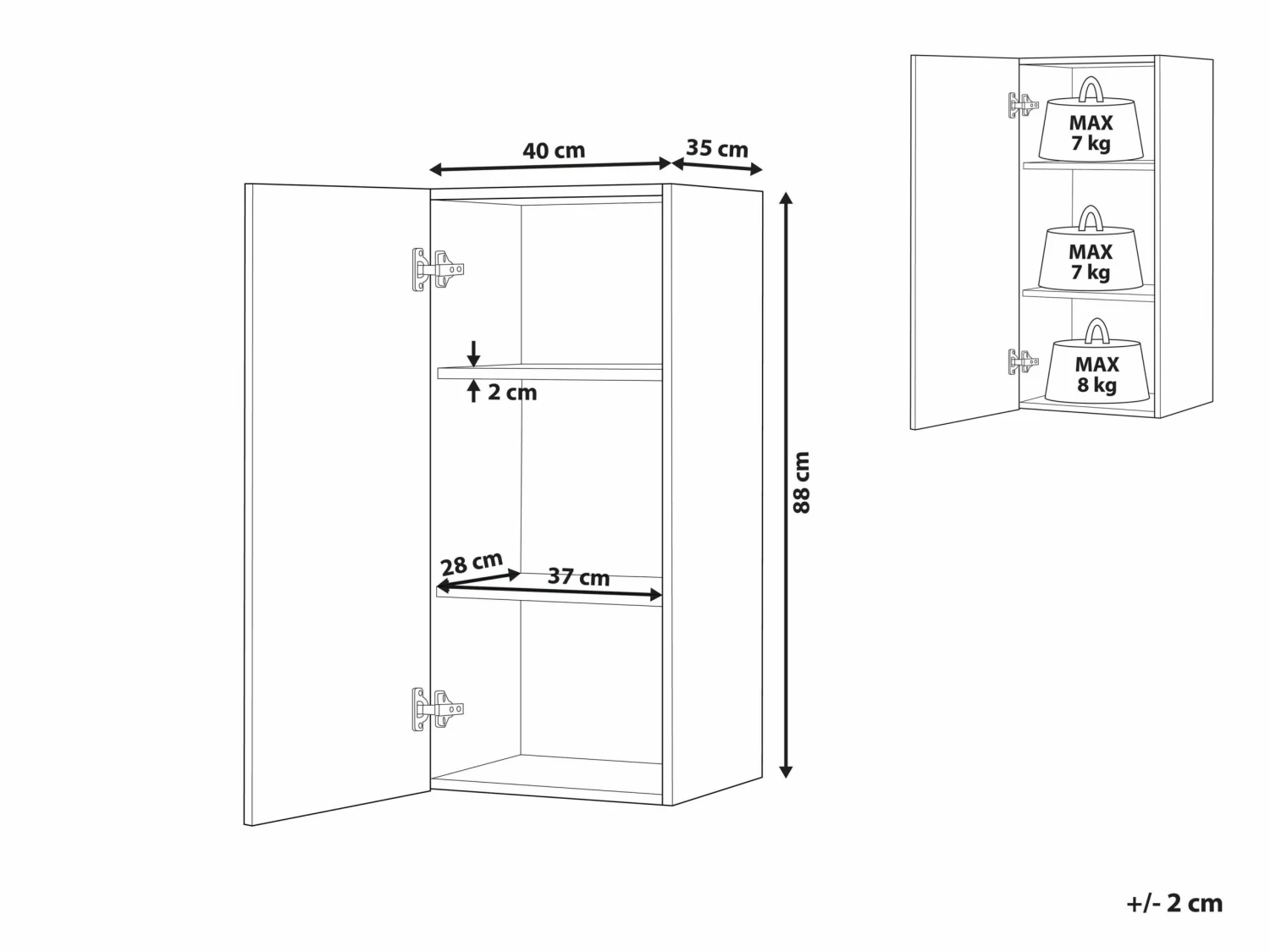 Bad Hängeschrank Grau BILBAO – Bild 9