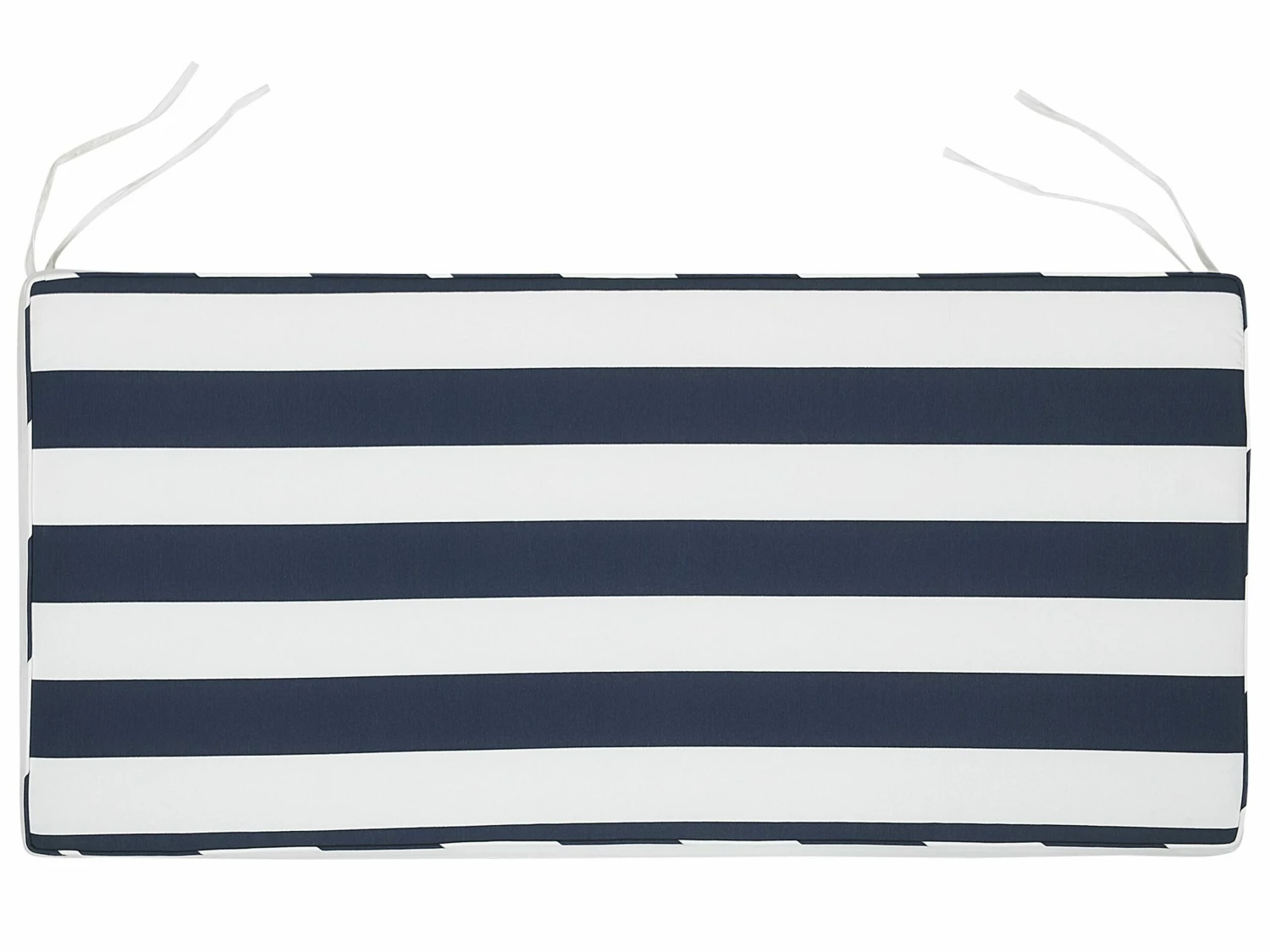 Gartenbank Zertifiziertes Holz Hellbraun 160 Cm Auflage Blau Gestreift VIVARA – Bild 7