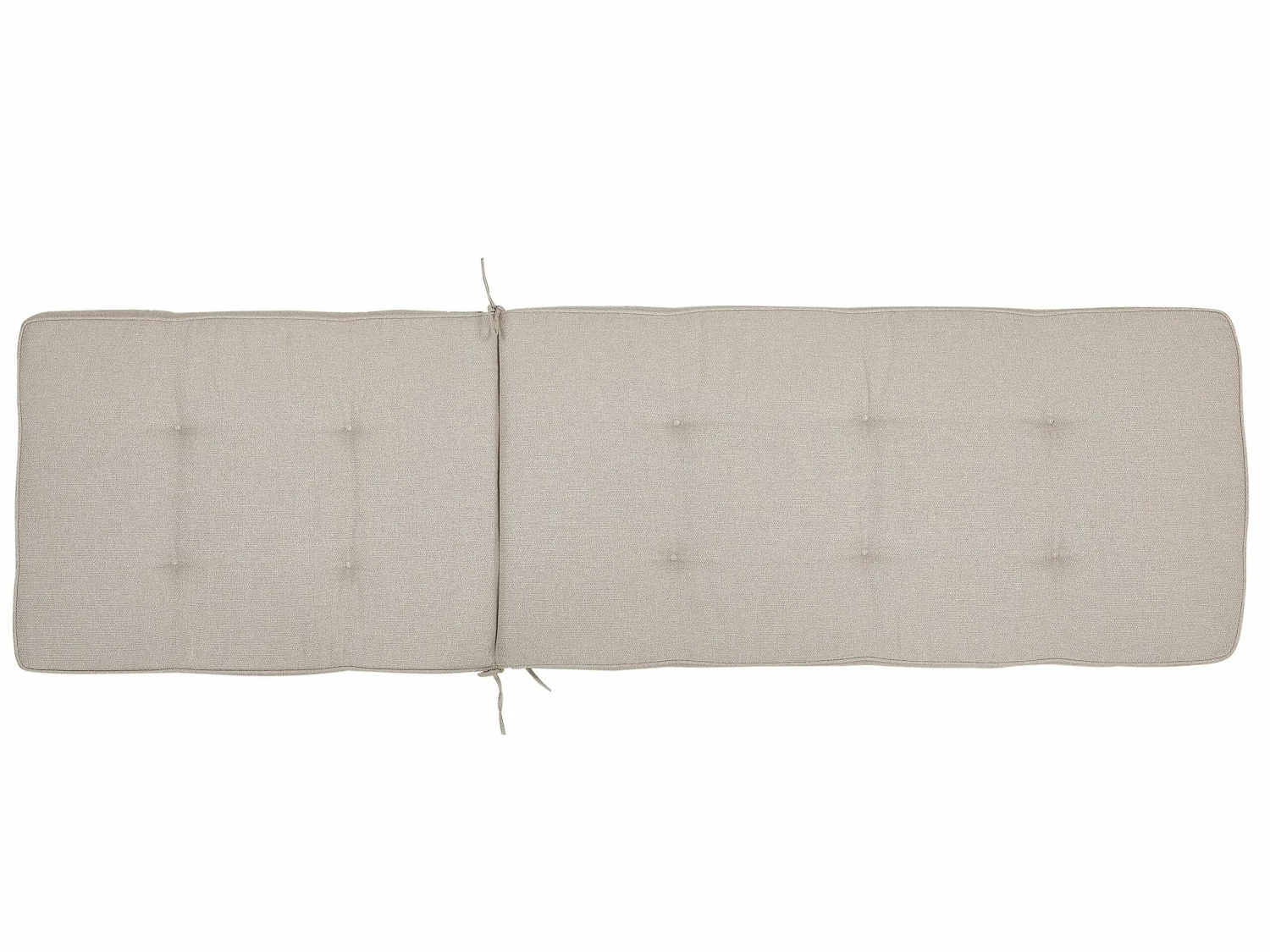 Gartenliege Akazienholz Hellbraun Auflage Sandbeige Rollbar CESANA – Bild 5