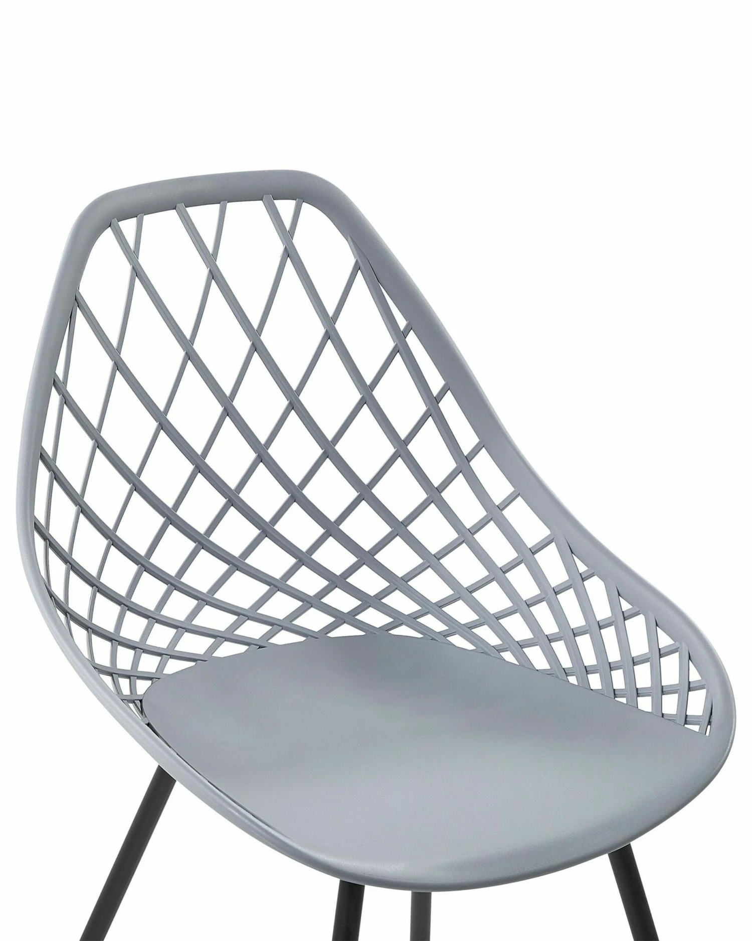 Esszimmerstuhl Kunststoff Hellgrau 2er Set CANTON – Bild 6