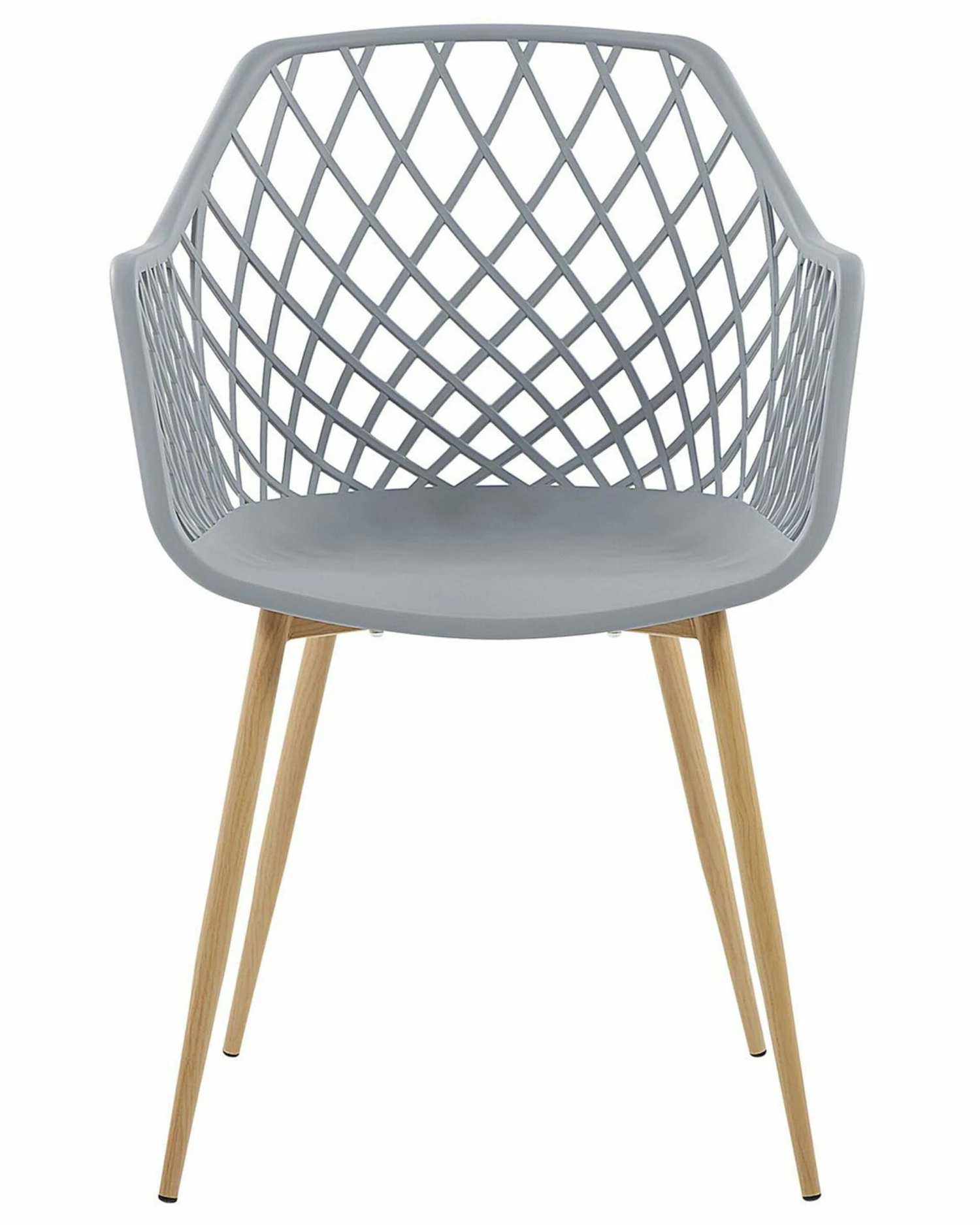 Esszimmerstuhl Kunststoff Hellgrau 2er Set NASHUA – Bild 4