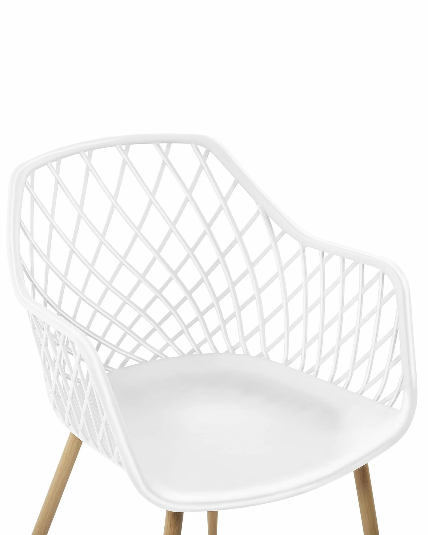 Esszimmerstuhl Kunststoff Weiß 2er Set NASHUA – Bild 8