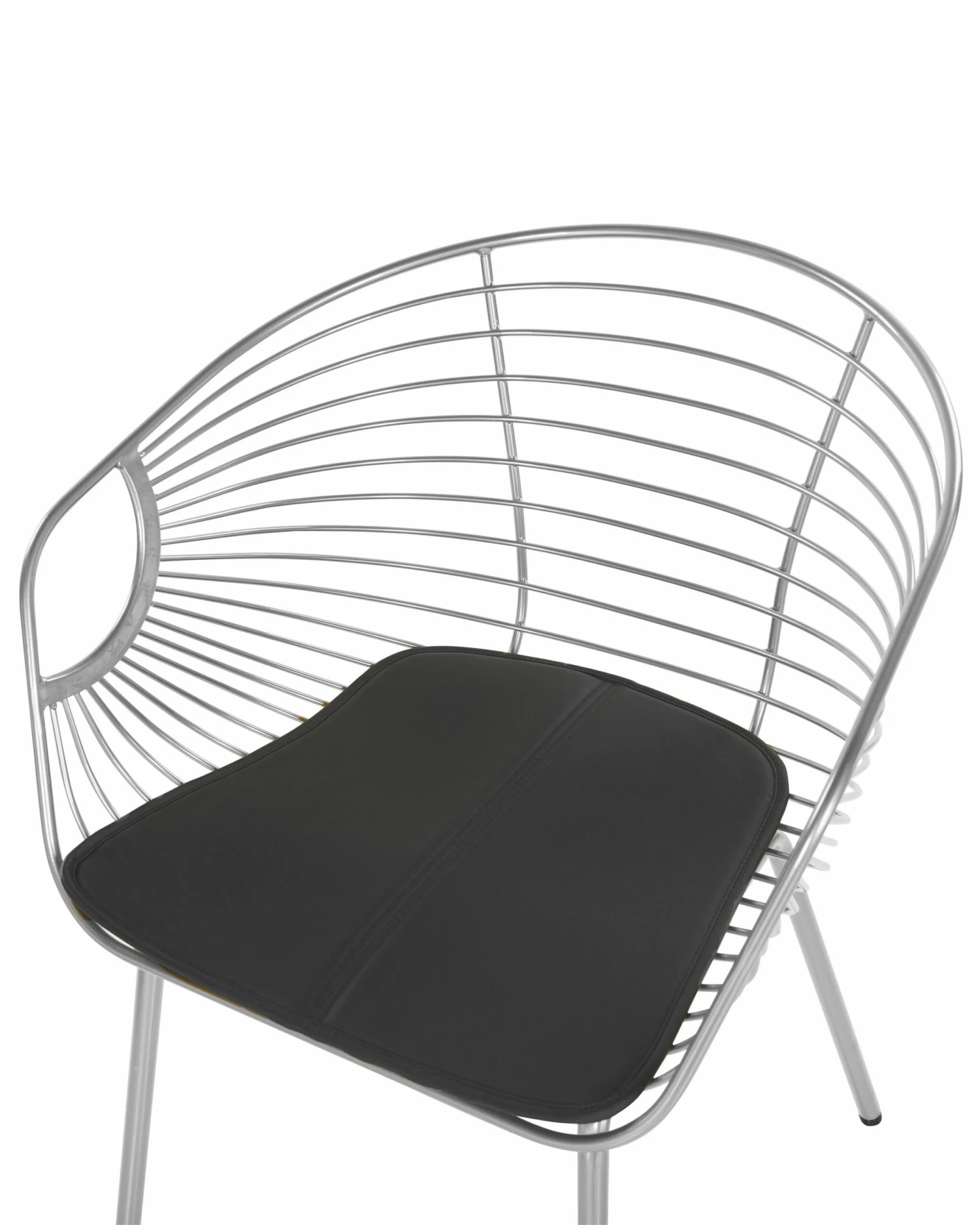 Metallstuhl Silber Mit Kunstleder-Sitz 2er Set HOBACK – Bild 5