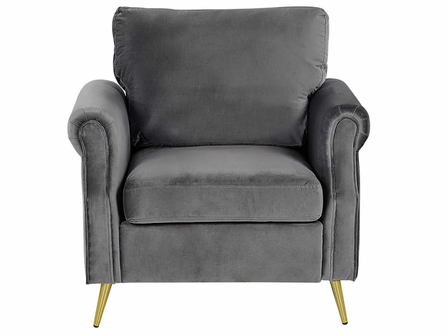 Sessel Samtstoff Grau Retro-Design VIETAS – Bild 5