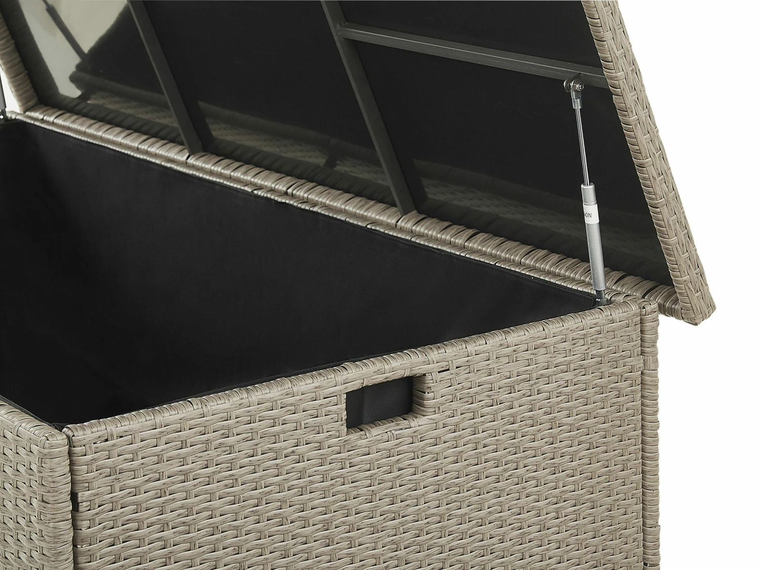 Auflagenbox Rattan Taupe 155 X 75 Cm MODENA – Bild 6