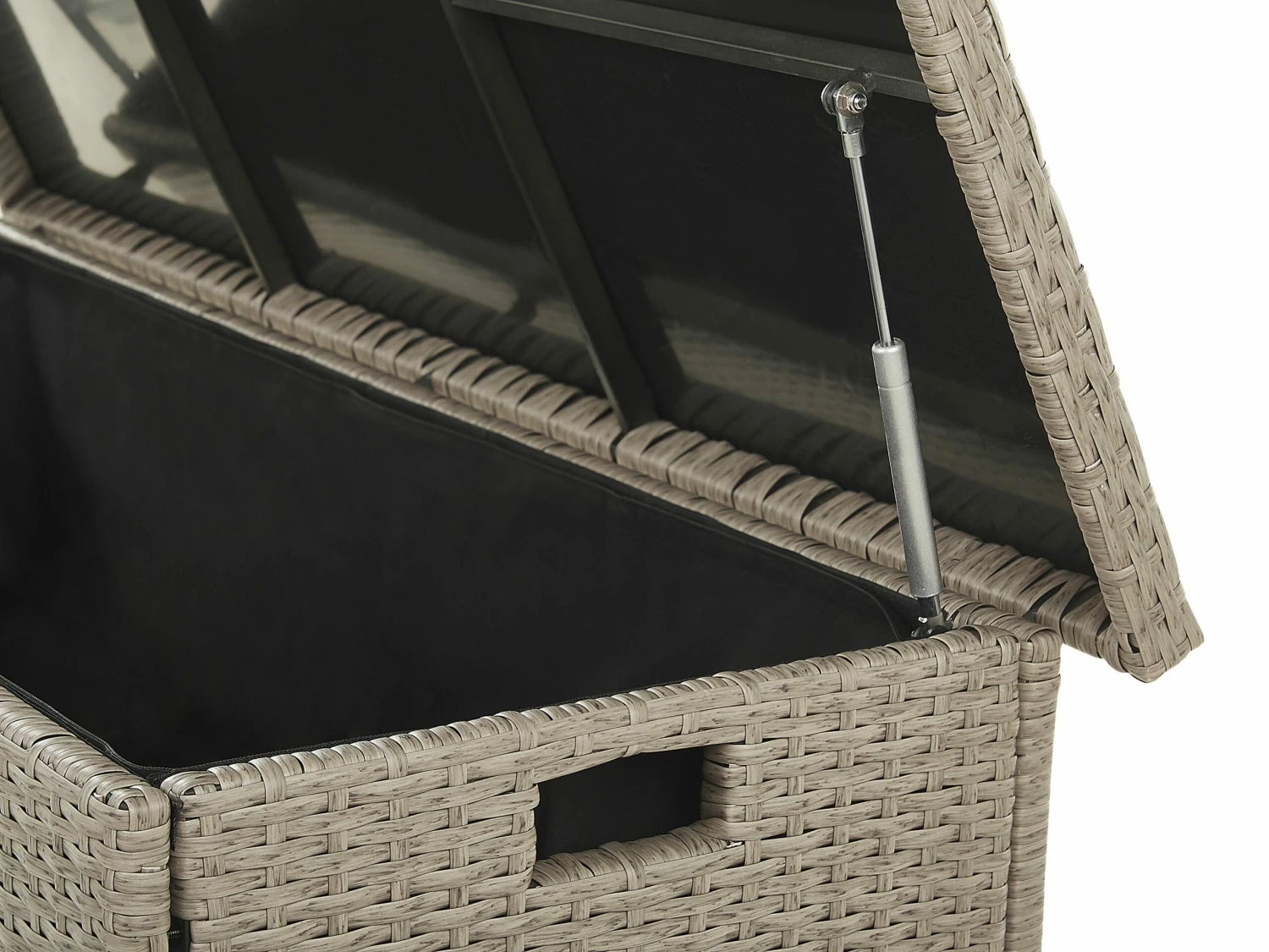 Auflagenbox Rattan Taupe 126 X 46 Cm MODENA – Bild 6