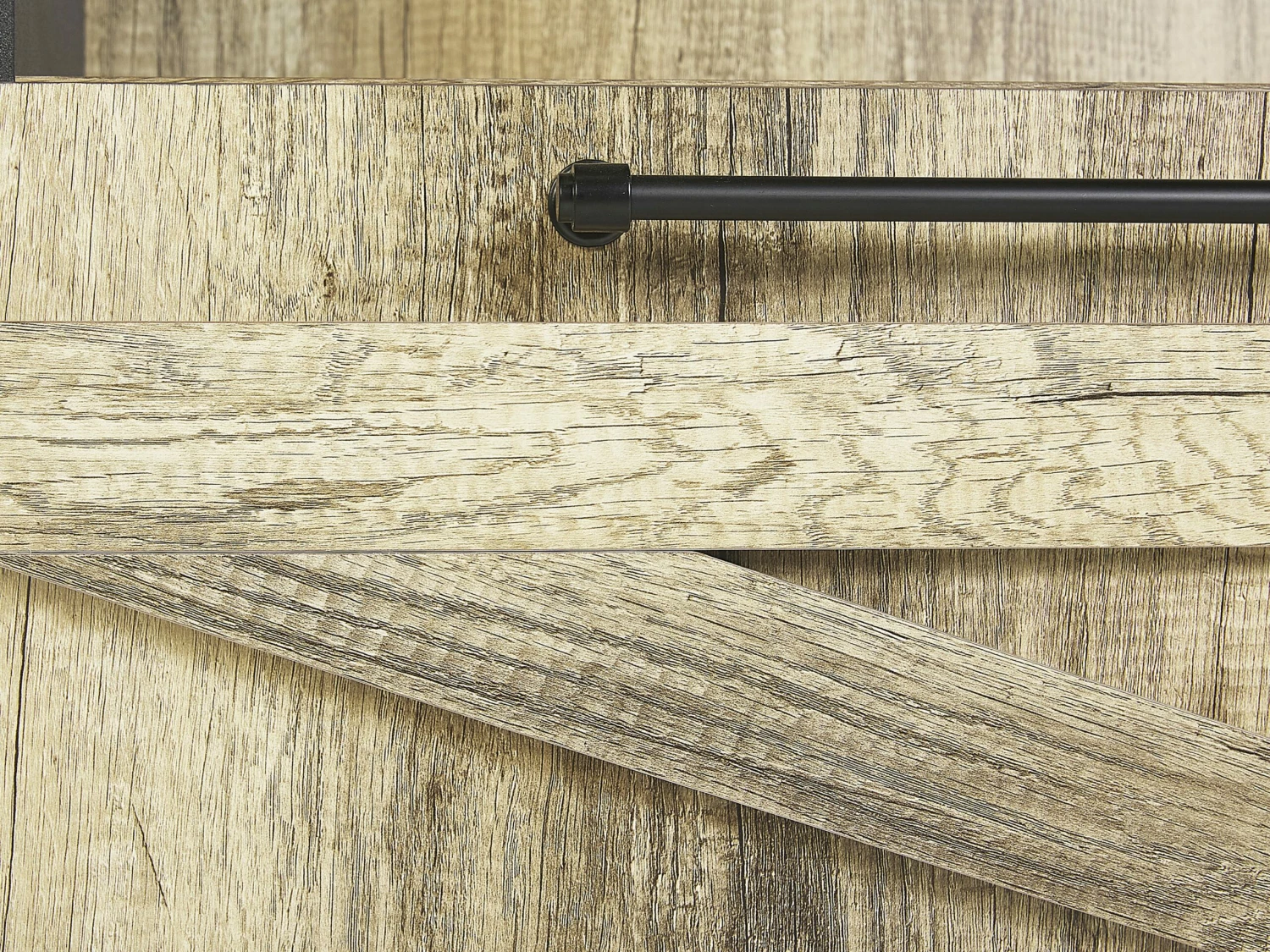 TV-Möbel Heller Holzfarbton / Schwarz 150 X 40 X 43 Cm SALTER – Bild 8