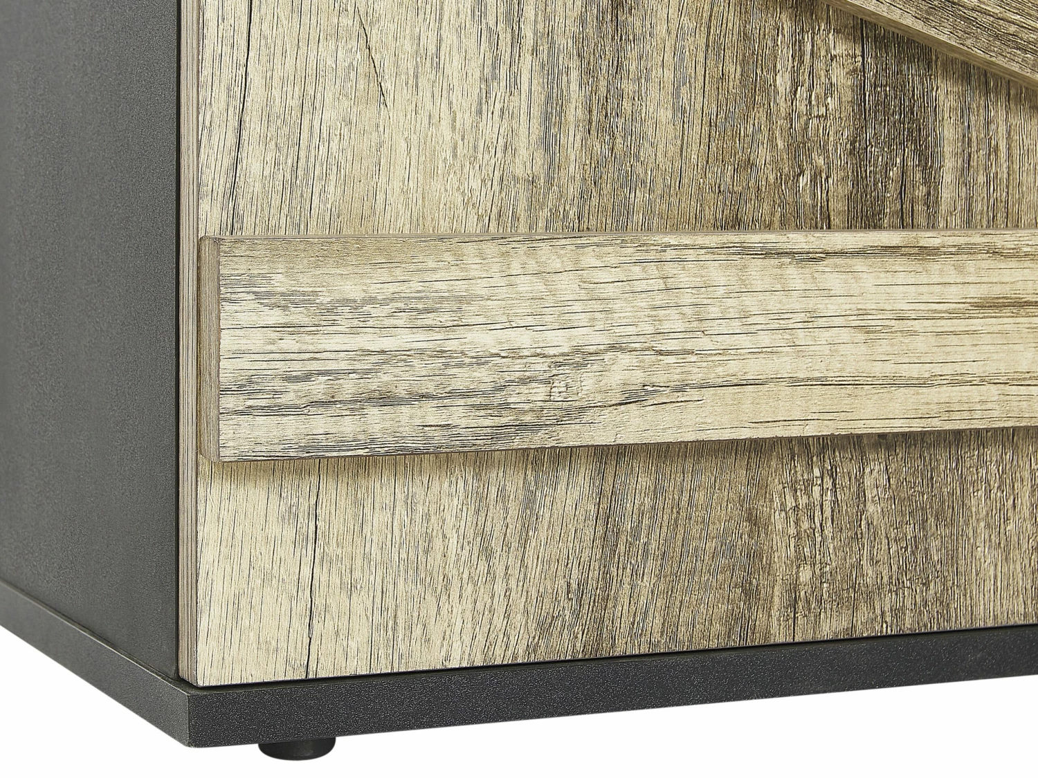 TV-Möbel Heller Holzfarbton / Schwarz 150 X 40 X 43 Cm SALTER – Bild 9