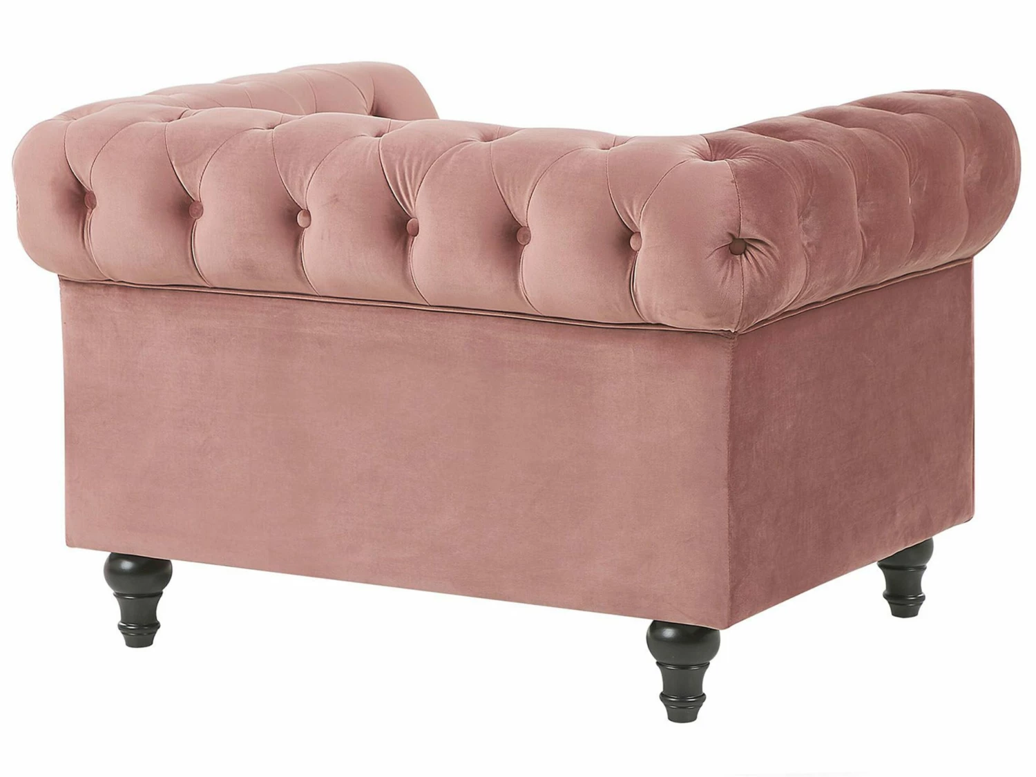 Sessel Samtstoff Rosa Rautenmuster CHESTERFIELD – Bild 5