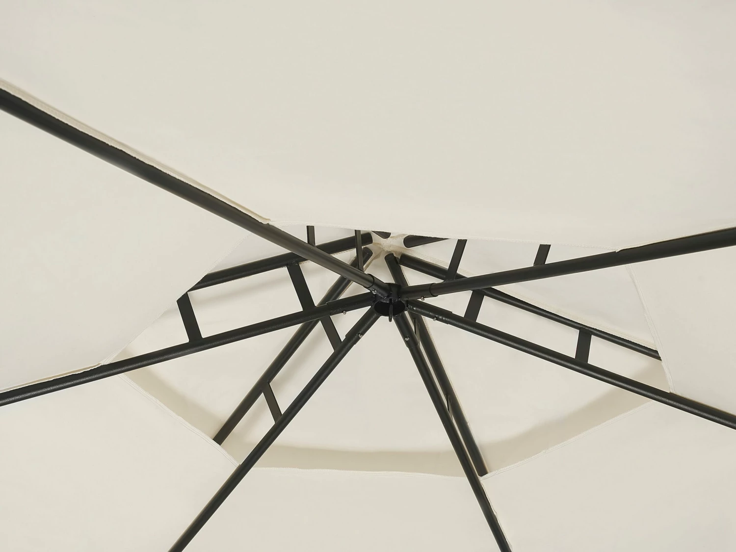 Pavillon Stahl Beige ⌀ 350 Cm PORTEL – Bild 4