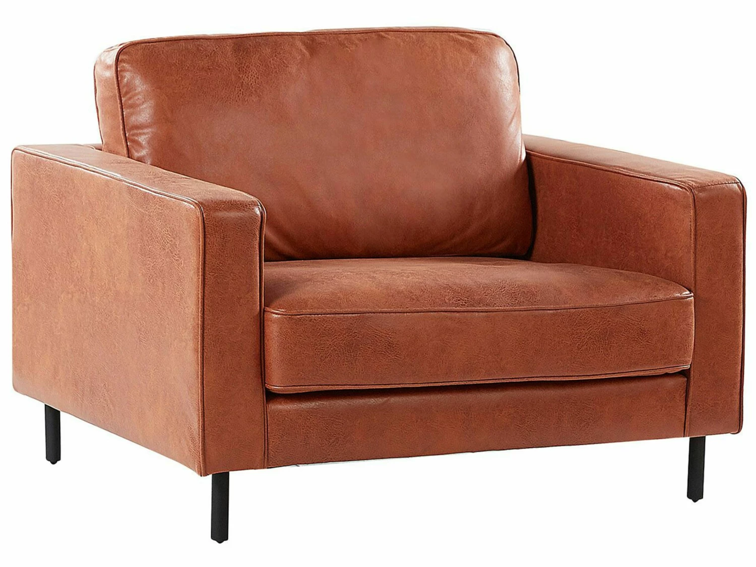 Sessel Lederoptik Goldbraun SAVALEN