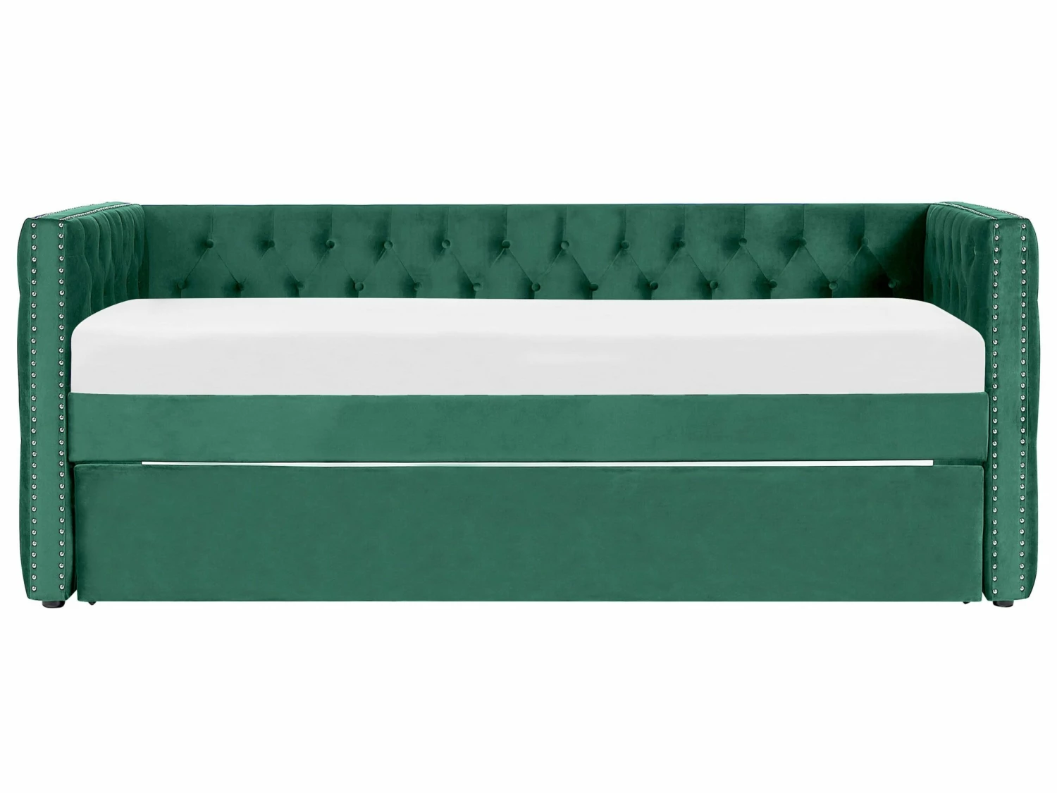 Tagesbett Ausziehbar Samtstoff Grün Lattenrost 90 X 200 Cm GASSIN – Bild 8