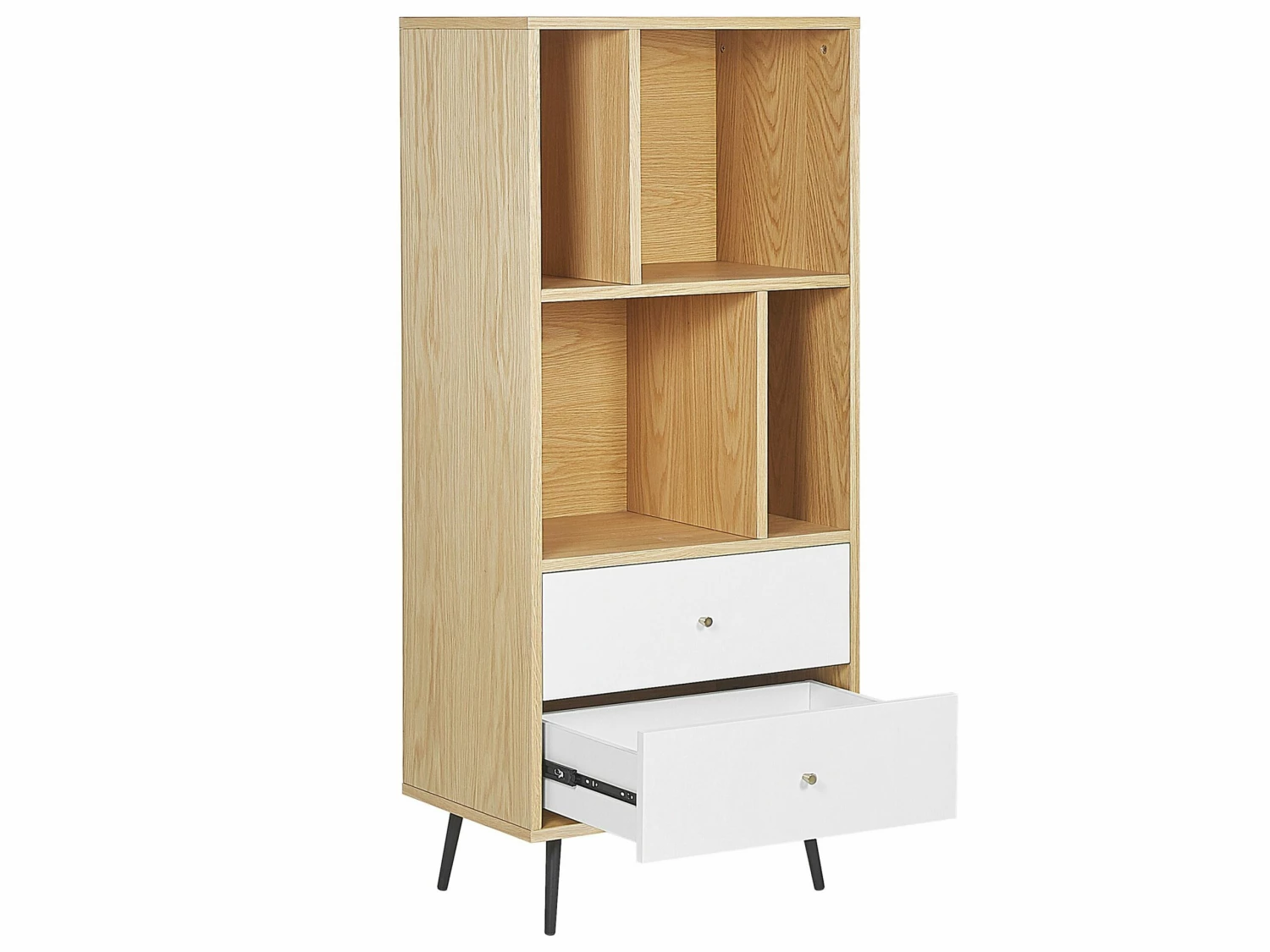 Regal Heller Holzfarbton / Weiß 4 Fächer RICHMOND – Bild 5