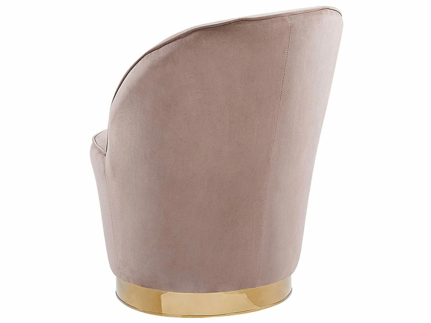 Sessel Samtstoff Beige / Gold Halbrund ALBY – Bild 6