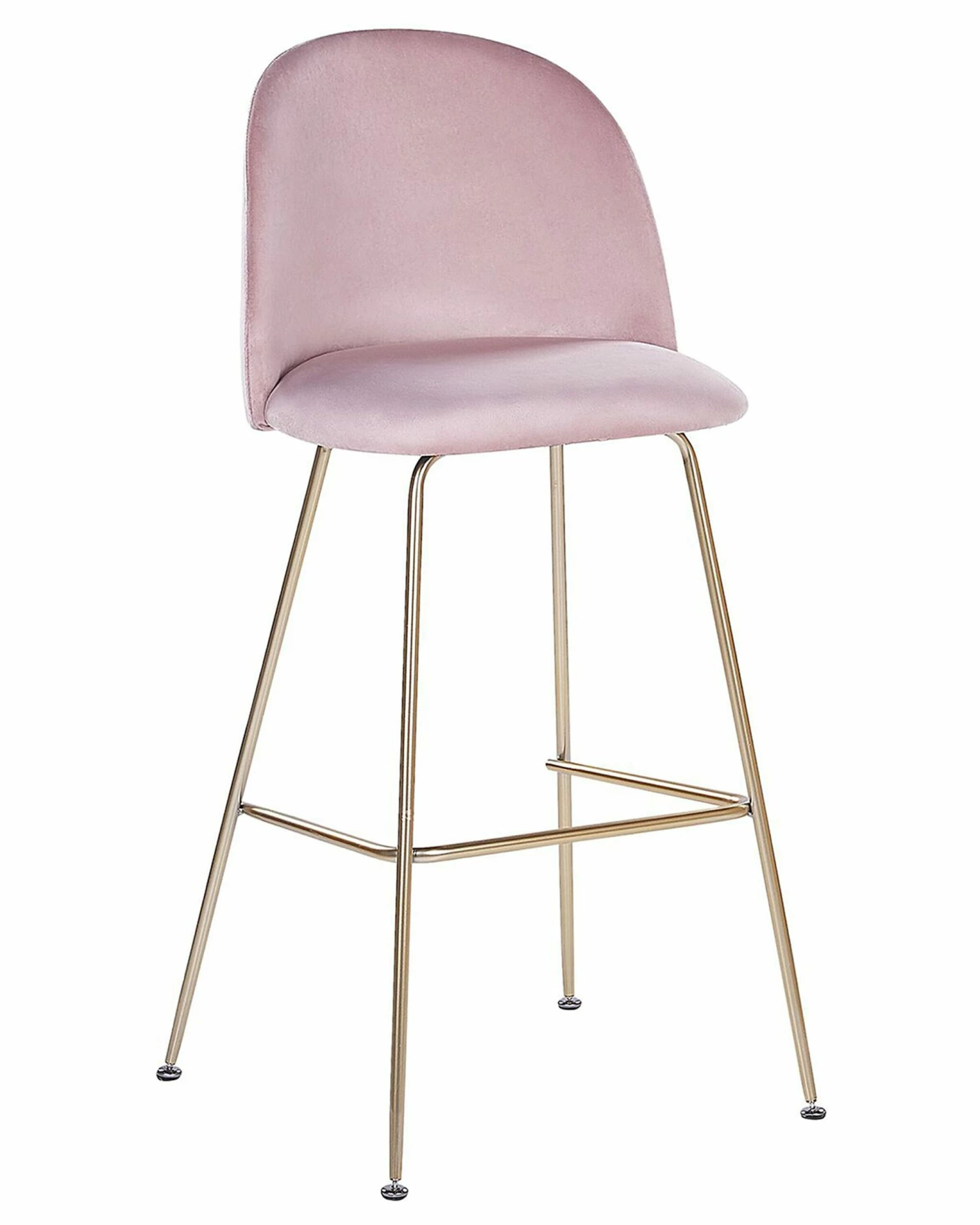 Barstuhl Samtstoff Rosa / Gold 2er Set ARCOLA – Bild 4