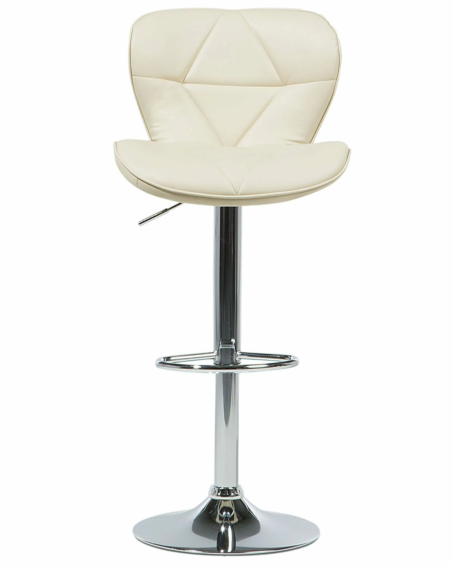 Barhocker Kunstleder Beige Höhenverstellbar 2er Set VALETTA – Bild 3